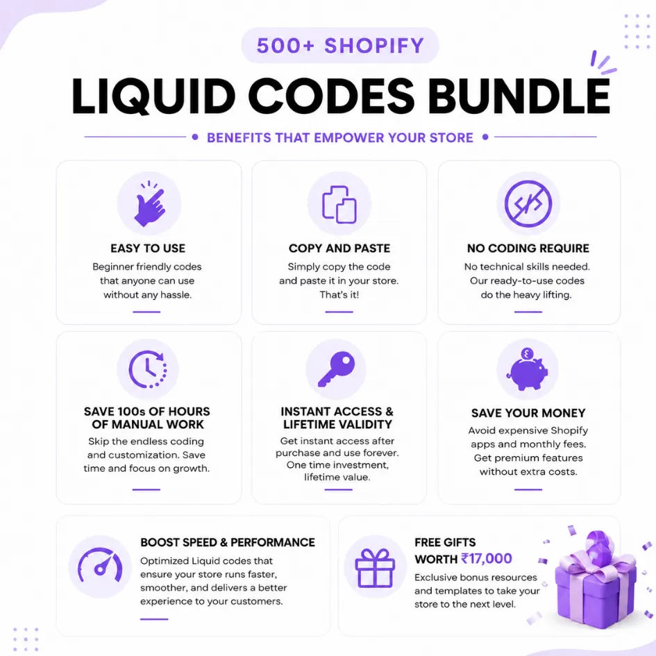 500+ Shopify Ultimate Liquid Code Snippets